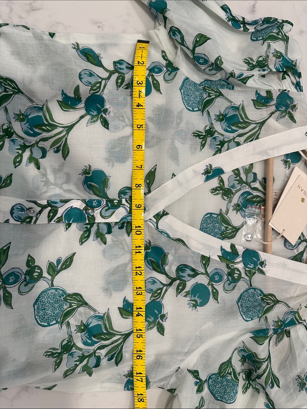 Hannah Cotton Voile Green Floral Maxi Dress - Picture 10 of 13